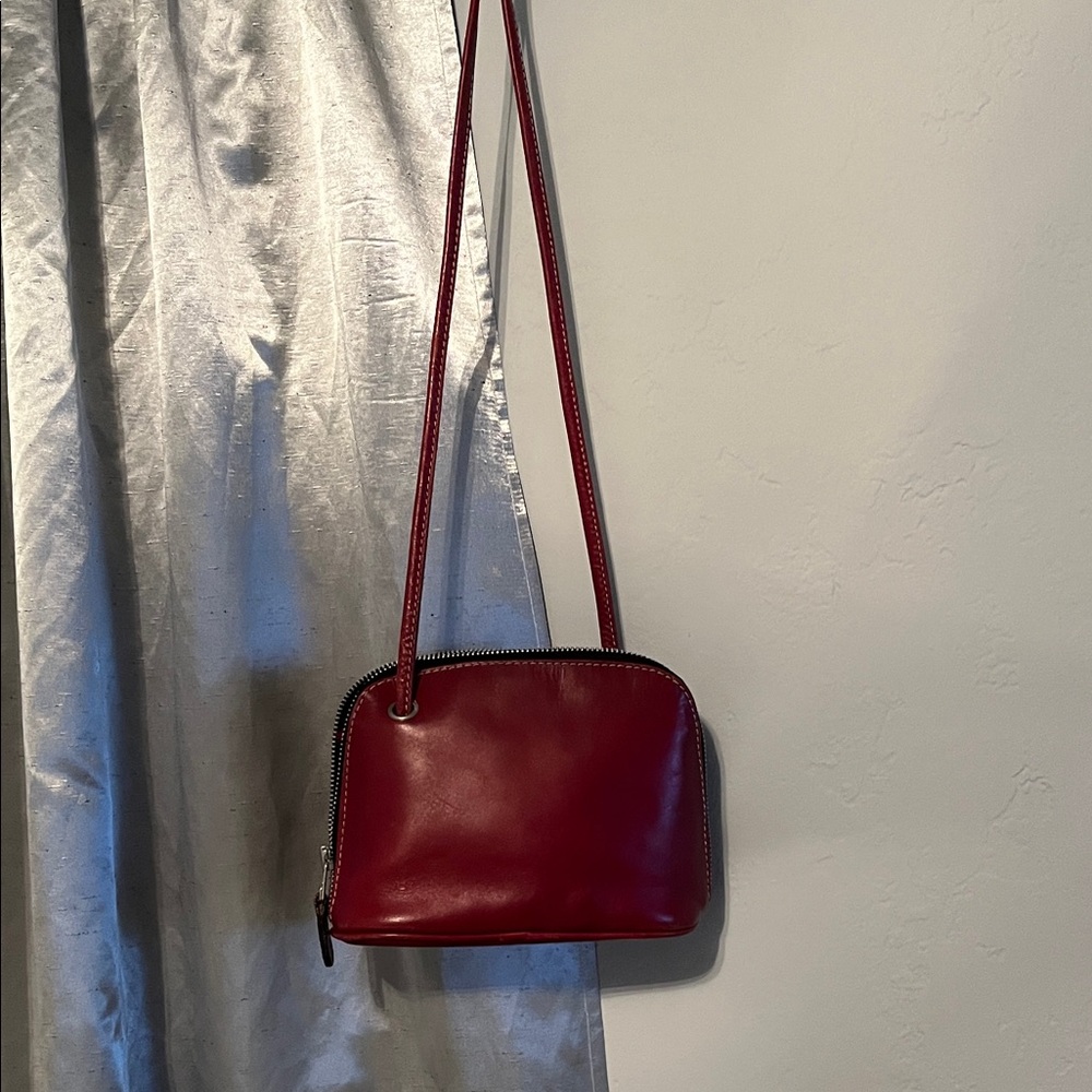 Latico Deep Red Leather Crossbody Bag